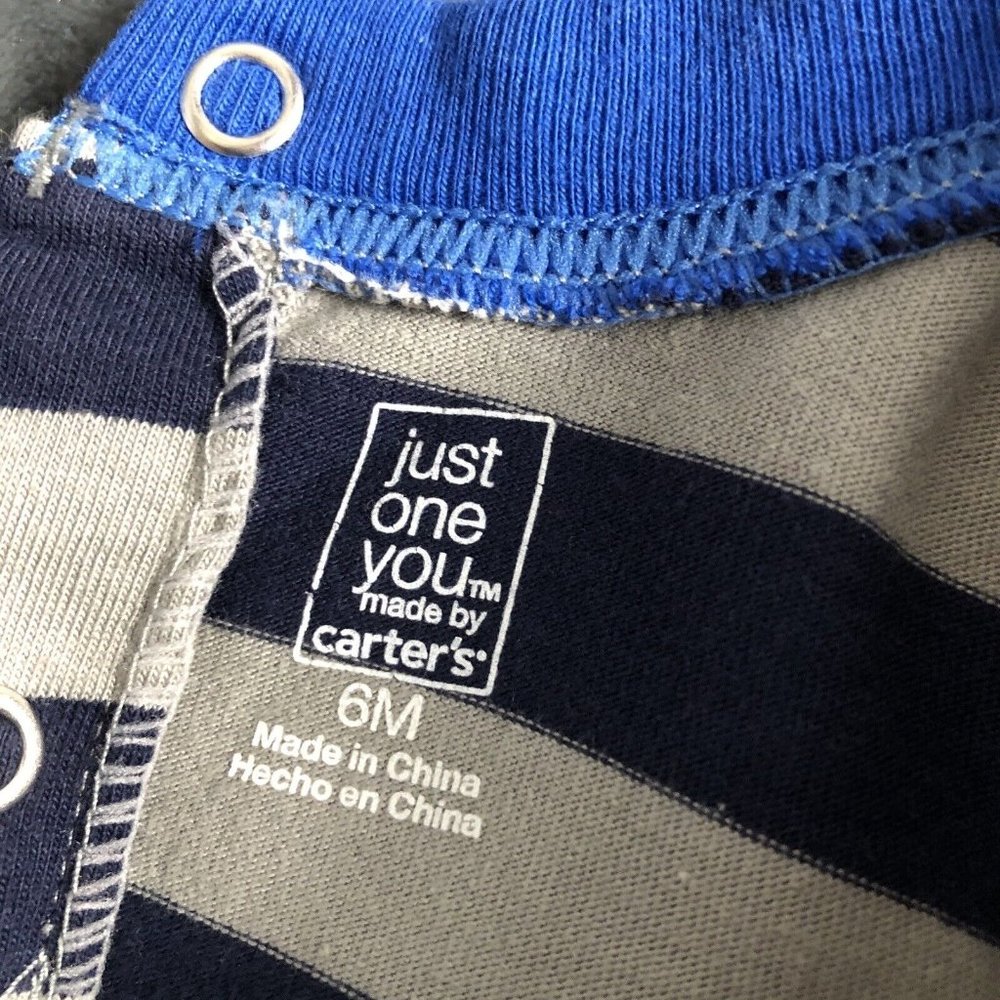 Carters Just One You Six Month Baby One Piece Daddys little Rookie Outfit - Picture 12 of 12